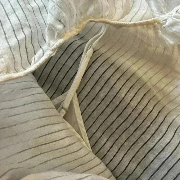 J. Crew Women's Tie-Back Top in Shadow Stripe Ivory - Picture 5 of 6